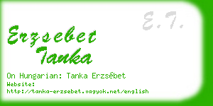 erzsebet tanka business card