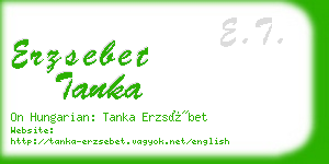 erzsebet tanka business card